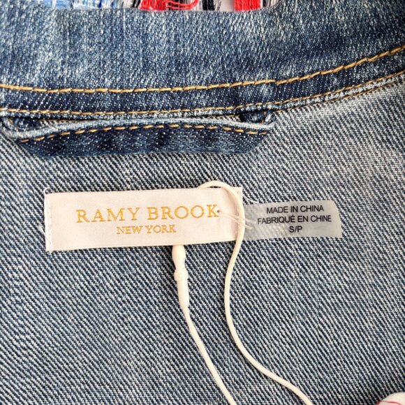 Ramy Brook Gloria Shredded Tweed Jean Jacket - Picture 7 of 7